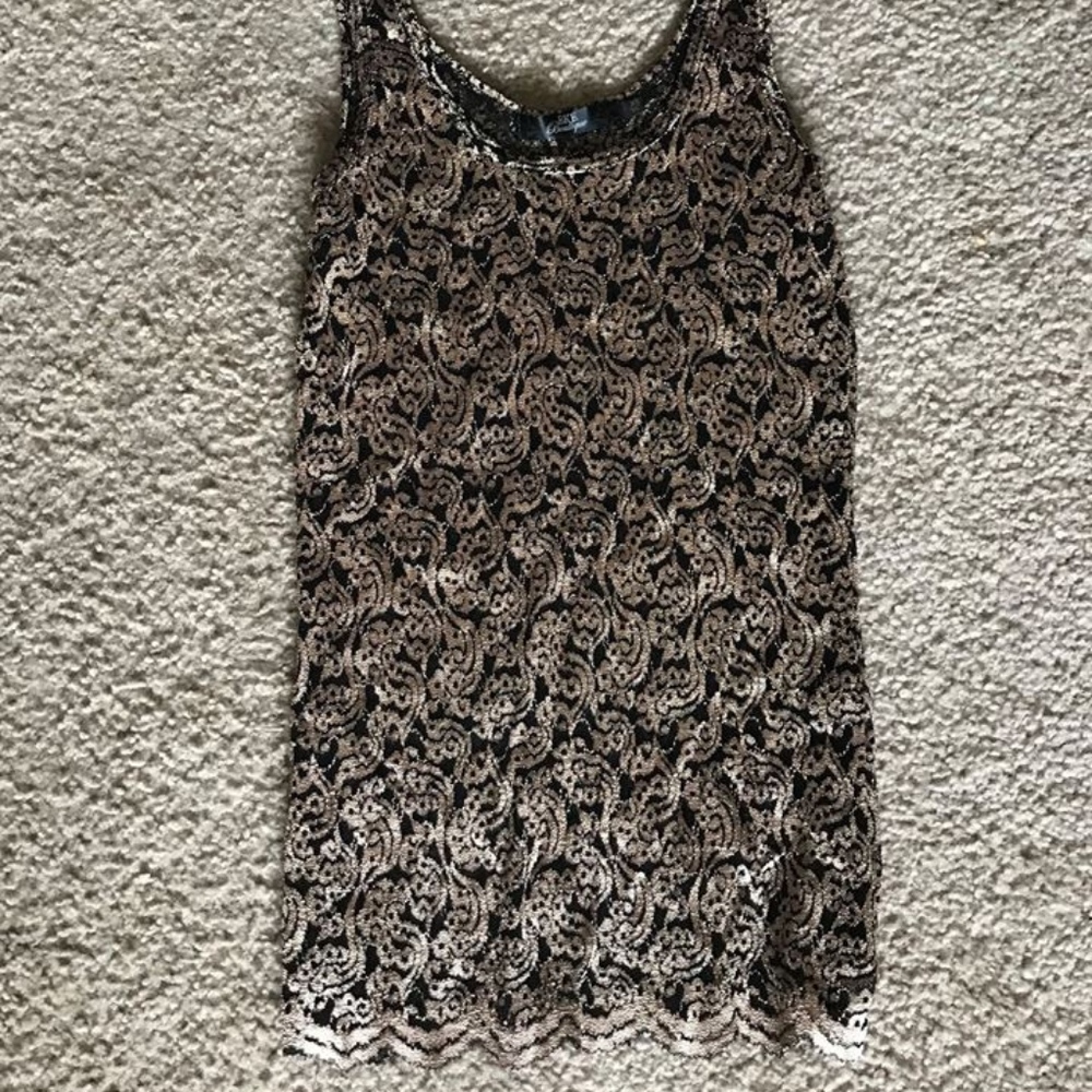 Dressy Gold Tank Top